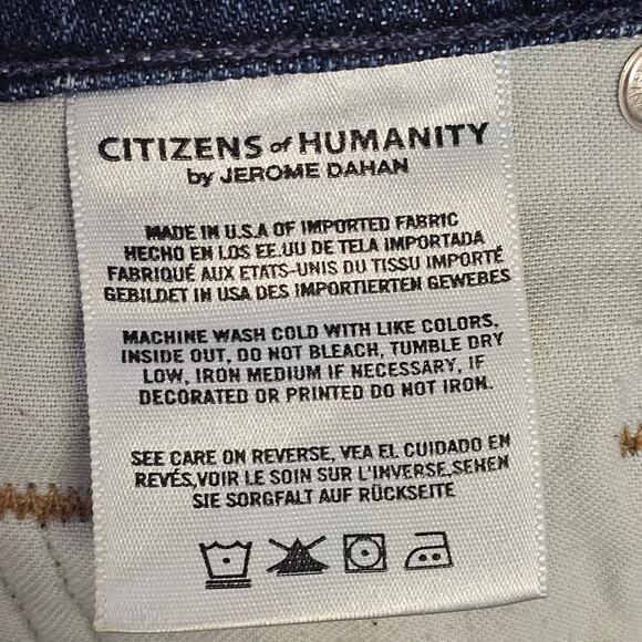 Citizens of Humanity Emerson Slim Boyfriend Jeans Size 26 Straight Distressed - Picture 9 of 11